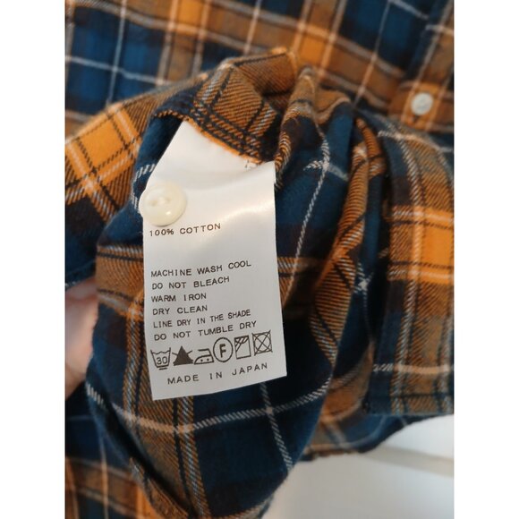 JOURNAL STANDARD Flannel Over Shirt Mens One Size Made in Japan Plaid Shacket - Picture 7 of 9